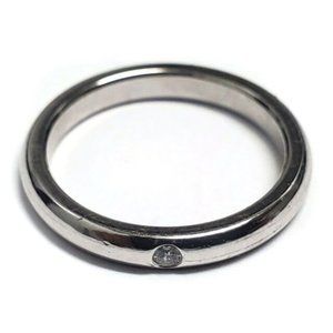 Elsa Peretti Platinum Diamond Wedding Band Ring